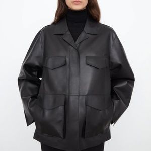 $2300 Toteme oversized leather jacket. Perfect!